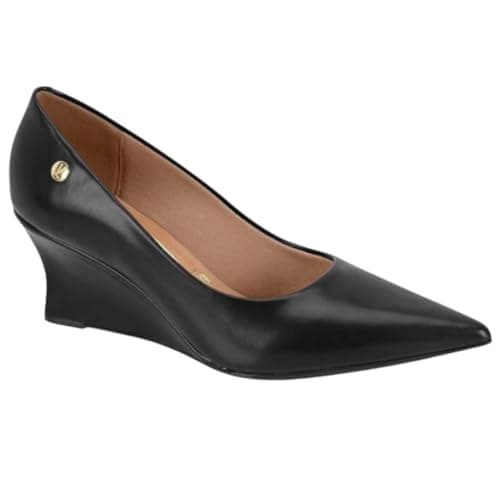Scarpin Anabela Vizzano - Elegância, Estabilidade e Conforto (Preto, BR, Adulto, Numérico, 38)