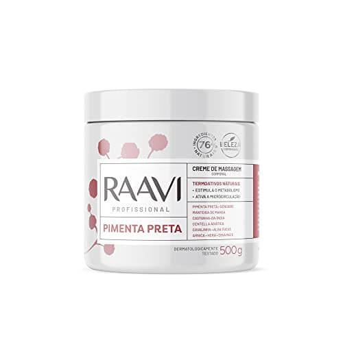 Raavi Creme De Massagem De Pimenta Preta Termoativo 500G