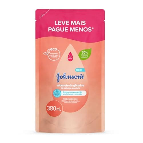 Sabonete Líquido Refil Glicerina Da Cabeça Aos Pés Johnson's Baby, 380ml