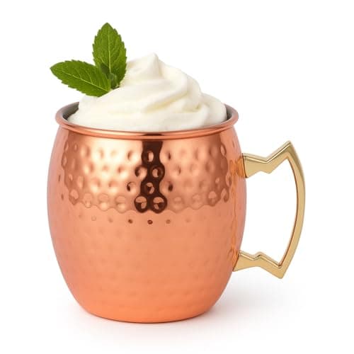 Caneca Moscow Mule 550ml Inox Cobre Martelada Drinks Bebida Gelada Coquetelaria Bartender Profissional