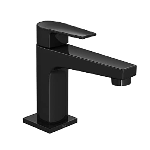 Torneira de mesa bica baixa para lavatório Level, Black Noir, Deca, 1197.BL26.NO