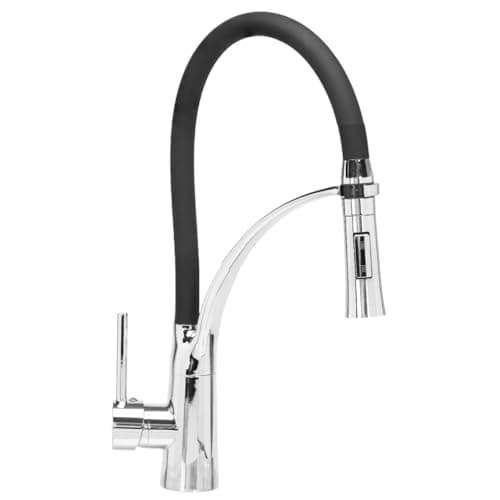 Torneira de Cozinha Gourmet Pia Monocomando Silicone Flexível (Preto)