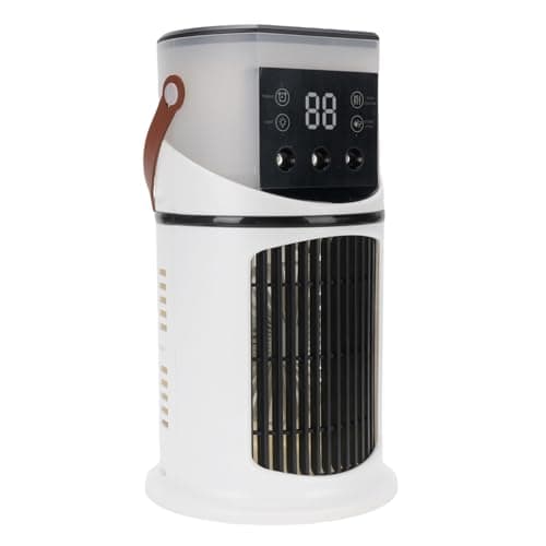 Ar Condicionado Portátil, Mini Refrigerador de Ar Evaporativo, Ventilador de Resfriamento de Ar Pessoal Com 7 Cores Leves, 6 Velocidades e Sprays de Ar Frescos Umidifico AC