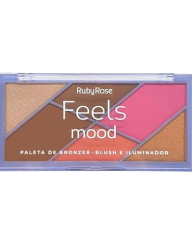 Paleta Bronze, Blush e Iluminador Ruby Rose