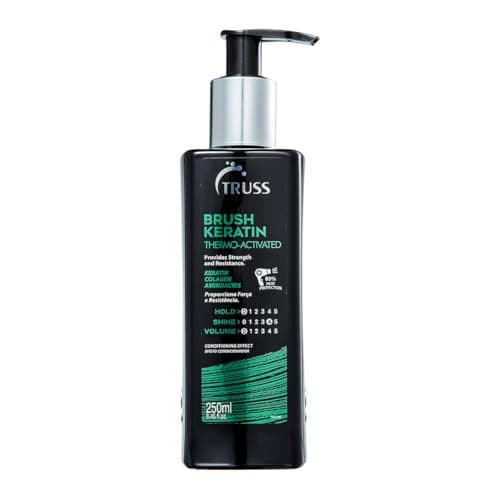 Truss Leave-In Brush Keratin | Proteção Térmica e Reconstrução para Cabelos Danificados | 250ml
