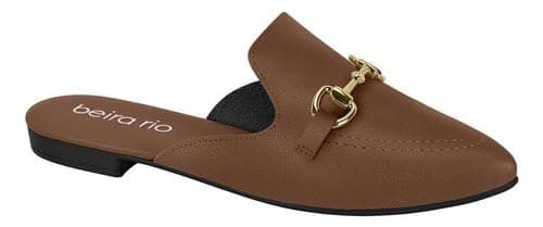Mule Sapato Feminino 4134.1017 Beira Rio Bico Fino (Conhaque, BR, Adulto, Numérico, 39)