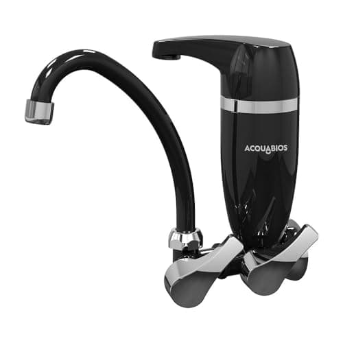 FILTRO ACQUABIOS COM TORNEIRA PRETA CROMADA PREMIUM PAREDE