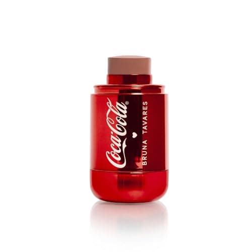 Bruna Tavares Blush Stick Coca Cola Classic Brown, Bastão para Face, Vermelho Metálico, Maquiagem Profissional