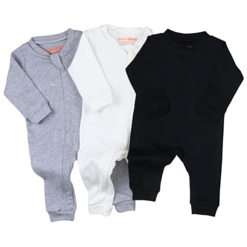 Kit 3 Macacão Minimalista Para Bebês Com Zíper Premium Confortável Menino Menina Unissex - Baby Greg (Rn)