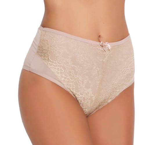 Kit 10 Calçola Cintura Alta Frente Renda Forrada Calcinha Cinta Modeladora Calcinhas Lingerie Roupa Intima (BR, Alfa, G, Regular, Variadas)