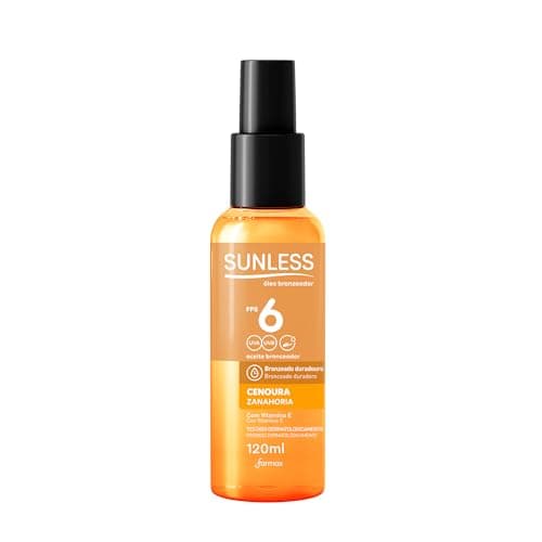 Bronzeador Sunless Cenoura FPS 6 óleo com 120ml