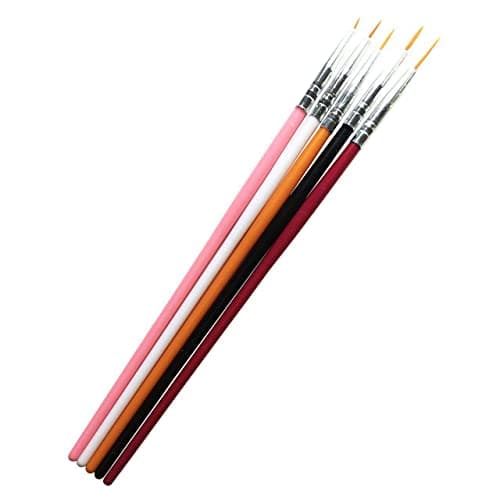 Pincéis Ultra Fino Francesinha Decoração Manicure 5un/Pacote (1pacote/5un)