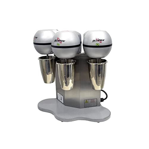 Batedor de Milk Shake com Copo em Inox e 3 Hastes Skymsen BMS-3-N
