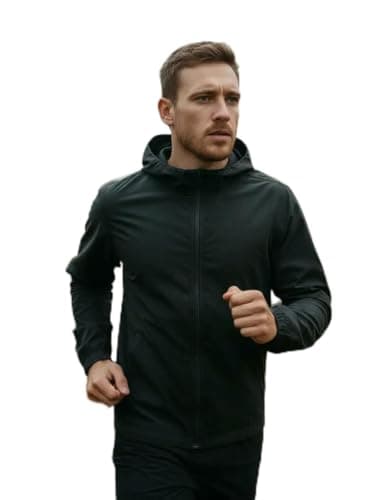 Jaqueta Blusa Masculina Corta Vento Resistente A Água Capuz Forrado (BR, Alfa, G, Regular, Regular, Azul-Marinho)