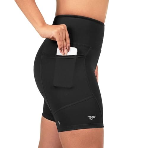 Short Com Bolso Para Corrida Academia Feminino Compressão (BR, Alfa, G, Regular, Regular, Preto)