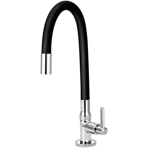 Torneira Gourmet Flexível Para Cozinha Mesa Preta 1/4 de Volta C51