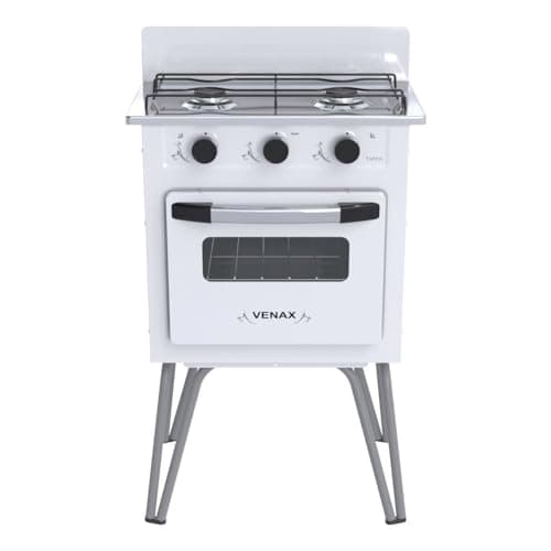 FOGAO A GAS GEMINI 2 Q VETRO BRANCO GAS GLP