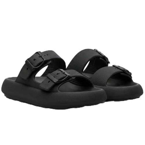 Sandália Unissex Nuvem GuGi Com Fivelas Ajustáveis 5900-GG (Preto, 40-41)