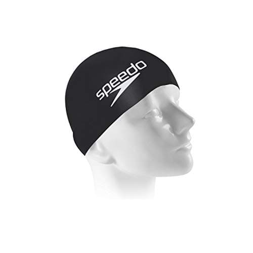 Touca de Natação, Speedo, Big Swim Cap, Silicone Resistente com Encaixe Confortável,Tamanho Grande - Preto