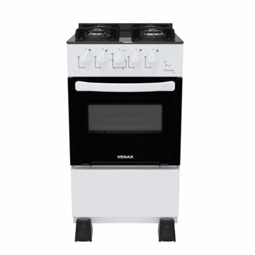Fogão Venax Picasso Line 4 Bocas Mesa De Vidro Branco Bivolt