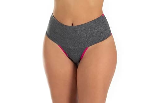 Kit 5 Calcinhas Modeladora Cintura Alta Zero Barriga Power Fitness Cós Duplo - EL EVA LINGERIE (GG, Único)