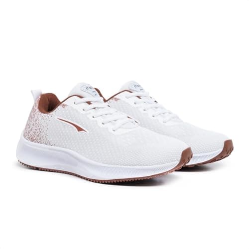 Tênis Caminhada Academia Feminino Treino Leve Confortavel (Branco, BR, Adulto, Numérico, 37)