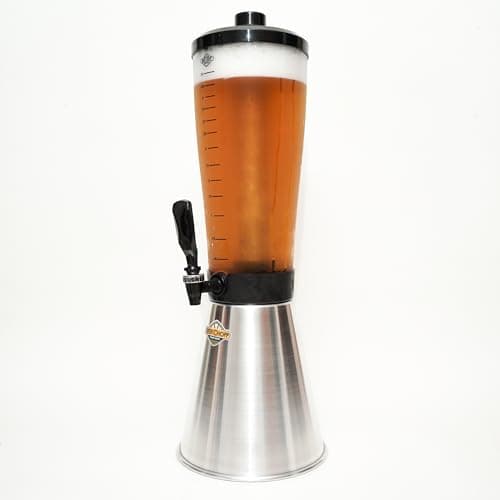Torre De Chopp Cervejeira 3,5 L Copo Acrílico 2 Refil Aluminio