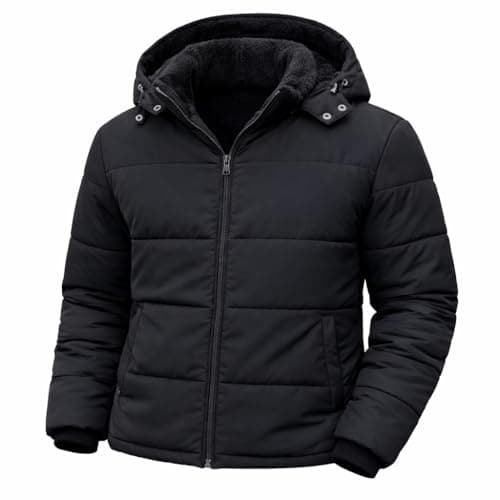 Jaqueta Masculina Impermeável Térmica Forrada com Capuz Casaco de Inverno para Frio (BR, Alfa, G, Regular, Regular)