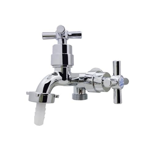 Torneira Pia Tanque Maquina Duas Saídas C/Bico Cromado Abs