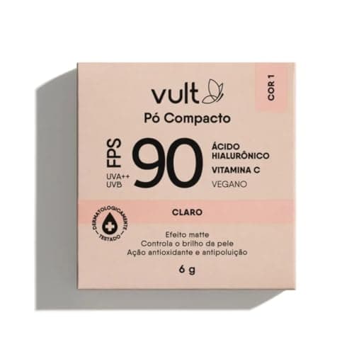 PO COMPACTO FPS90 EFEITO MATTE COR01 CLARO COM ACIDO HIALURONICO VITAMINA C VULT