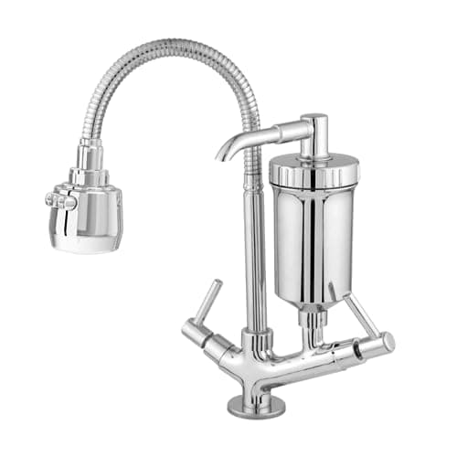 MINHA CAZZA Torneira Gourmet Com Filtro Cozinha Luxo Bancada Cromado Cinza 1/4 De Volta