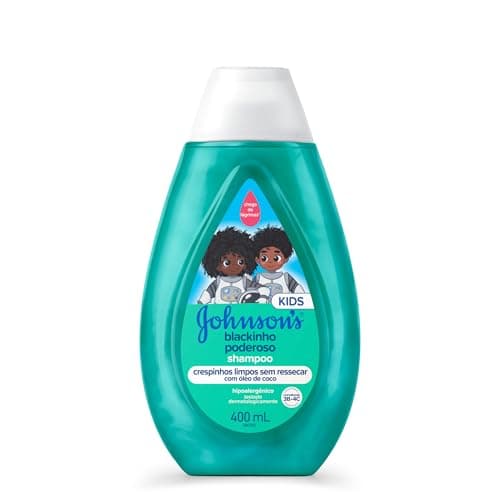 Shampoo Infantil Para Cabelos Crespos Johnson's Blackinho Poderoso, 400ml