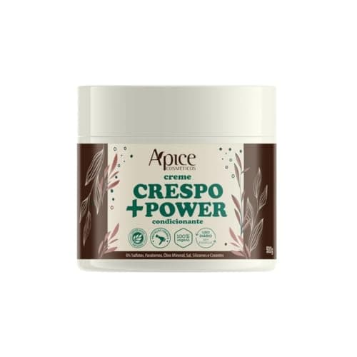 Ápice Creme de Pentear Crespo +Power | Finalização Alta Definição e Fixação para Cabelos Tipo 4 | Tecnologia SuperWave e Active Shine Amazon | 500g