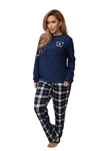 Pijama Feminino Adulto Suede Longo para inverno meia estação e verão - TEDDY BEAR - GG