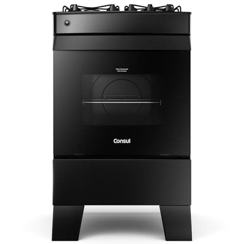 Consul Fogão 4 bocas Preto Consul com mesa de vidro - CFO4VCE Bivolt