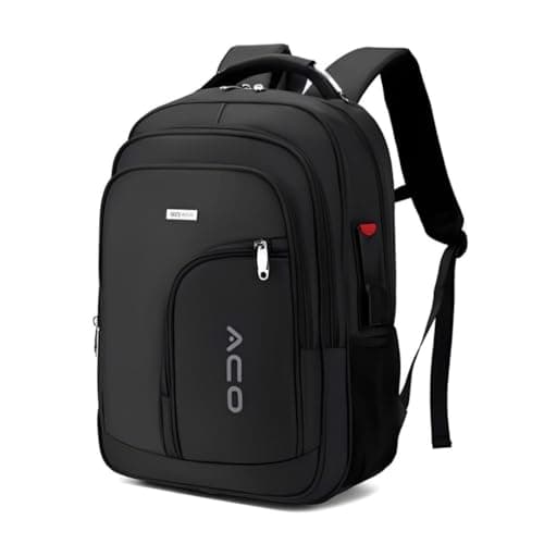 Mochila para Notebook até 17 Polegadas, Antifurto, Impermeável, com Saídas USB e Fone, para Escola, Faculdade, Trabalho ou Viagem - Preta