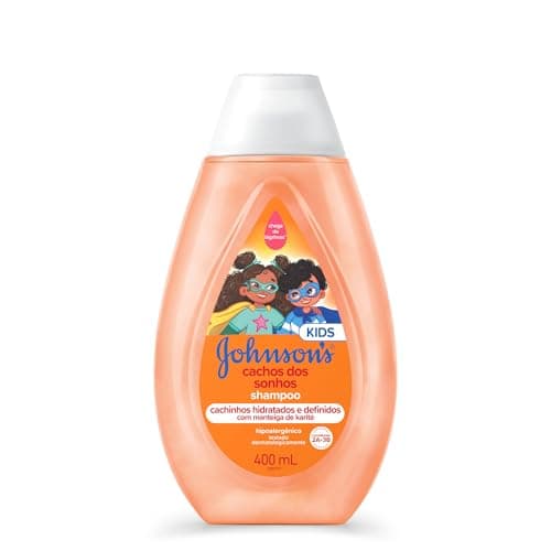 Johnson's Baby Shampoo Infantil Para Cabelos Cacheados Cachos Dos Sonhos, 400ml