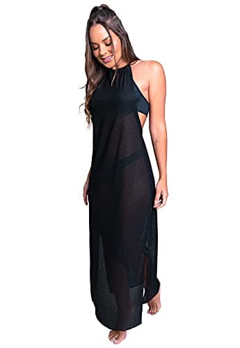Saída De Praia MVB Modas Longa Banho Vestido Moda Praia