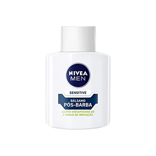 NIVEA MEN Bálsamo Pós-Barba Sensitive - Para peles sensíveis, alivia a irritação causada pelo barbear, com extrato de camomila e vitamina E, textura que suaviza a pele, sem álcool - 100ml