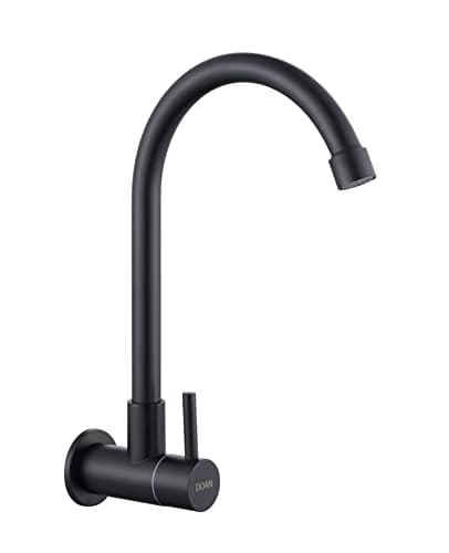 Torneira Inox Giratória Parede Longa Preto NOX01B Doan