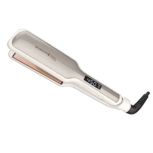 Remington Alisador de cabelo Shine Therapy de 5 cm, chapinha infundida com óleo de argan e queratina, chapinha profissional de cerâmica para menos frizz, ferramentas de estilo quentes brilhantes e
