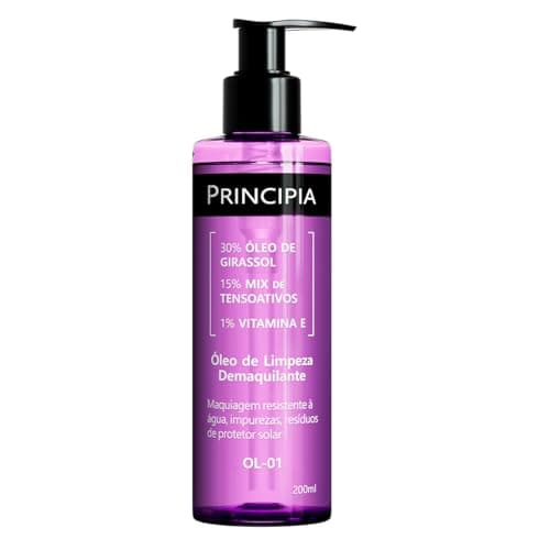 PRINCIPIA, Óleo de Limpeza Demaquilante Facial 30% Óleo de Girassol + 1% Vitamina E OL-01 200 ml