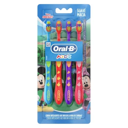 Oral-B Kids Escova de Dente Infantil com Cerdas Suaves, 4 Unidades