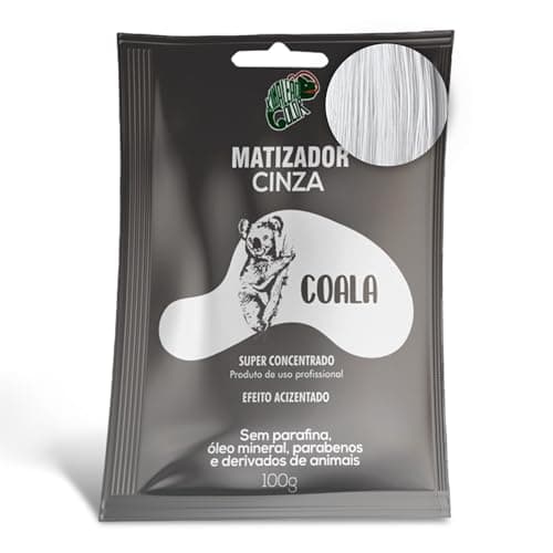 KAMALEÃO COLOR Matizador Cinza Coala - Neutralizador de Tons Levemente Amarelados - Efeito Acinzentado - Para Cabelos Grisalhos - Sachê 100g