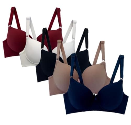 Kit 5 Sutiãs Sutian Soutien Sutien Adulto Comum Bojo alça larga reforçada (BR, Alfa, G, Regular, Sortidos)