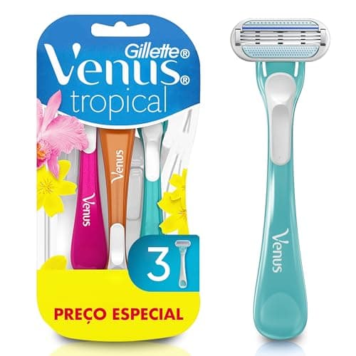 Gillette Venus Aparelho de Depilação Descartável Tropical com Aloe, 3 Unidades