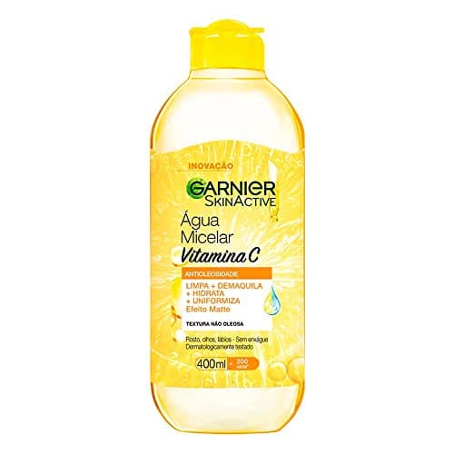 Garnier SkinActive, Água Micelar Antioleosidade com Vitamina C, Remove a Maquiagem e Ilumina a Pele com Ação Hidratante, Tonificante e Fórmula Oil Free, 400ml