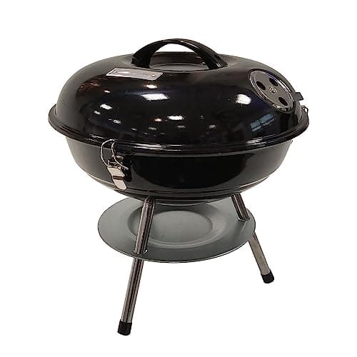 Nautika, Churrasqueira Compacta Alabama Preto, Portátil, Ideal Para Pequenas Porções, Aço Esmaltado, Fácil Manuseio E Praticidade, Alta Resistência E Atóxica, Uso Doméstico e Camping