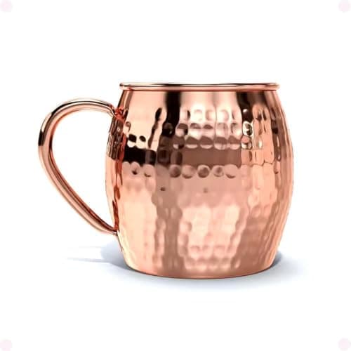 Caneca Moscow Mule 500ml Aço Inox Martelada Cobre Premium Ideal para Drinks em Qualquer Ocasião Bartender Profissional