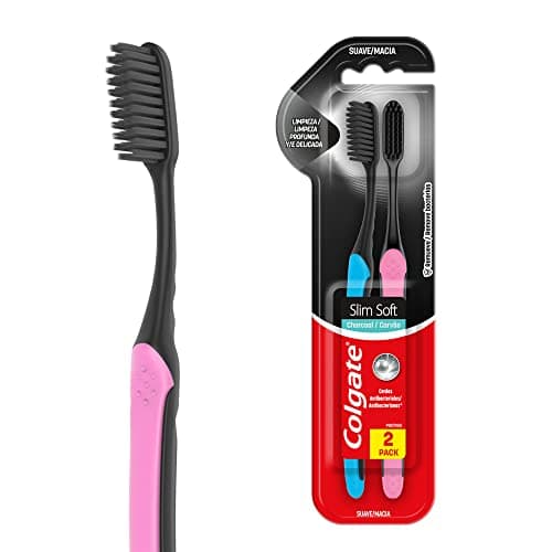 Escova de Dente Colgate Slim Soft Black 2 unid